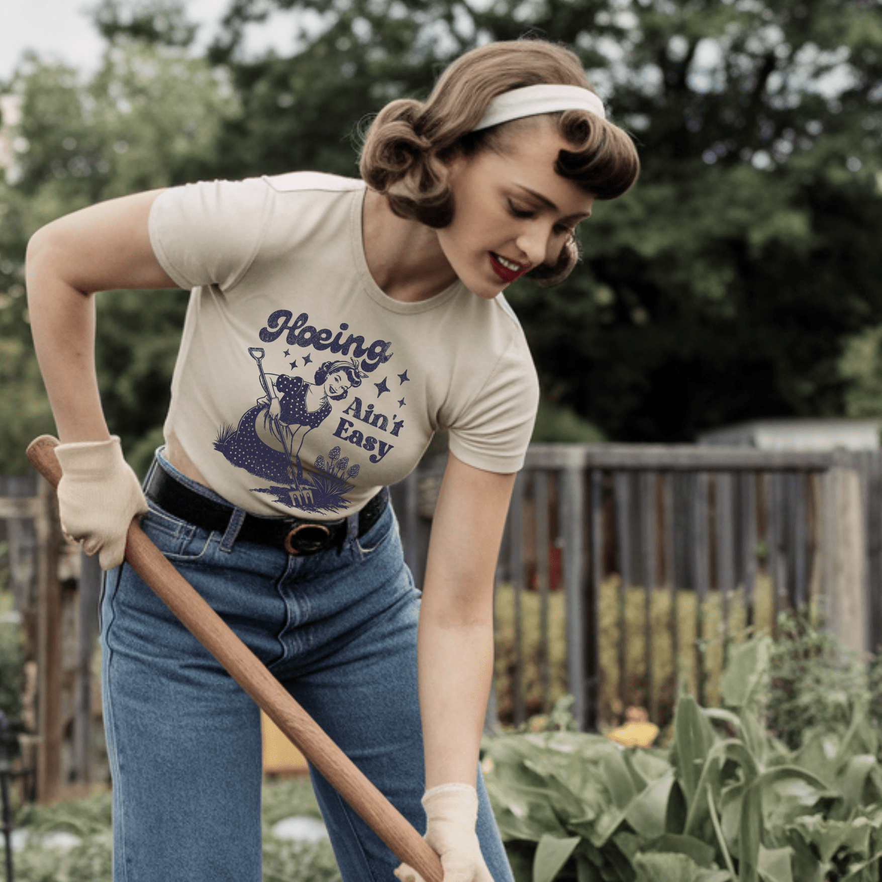 Hoeing Ain't Easy Unisex T-Shirt - Not Your Mama's Fave