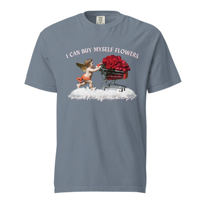 I Can Buy Myself Flowers (White) Unisex Comfort Colors T-Shirt - Not Your Mama's Fave