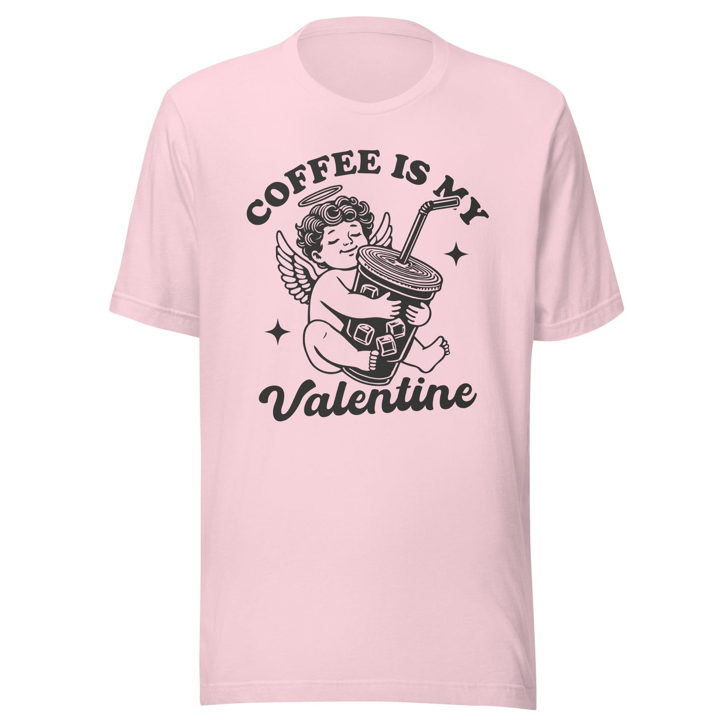 Iced Coffee Is My Valentine (Black) Unisex T-Shirt - Not Your Mama's Fave