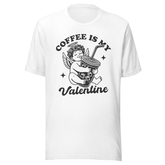 Iced Coffee Is My Valentine (Black) Unisex T-Shirt - Not Your Mama's Fave