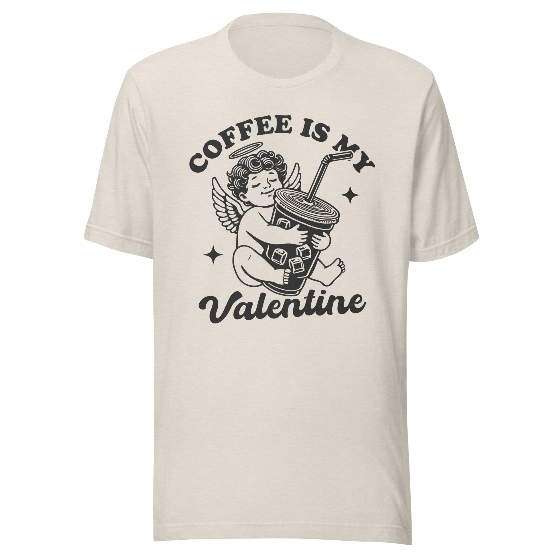 Iced Coffee Is My Valentine (Black) Unisex T-Shirt - Not Your Mama's Fave