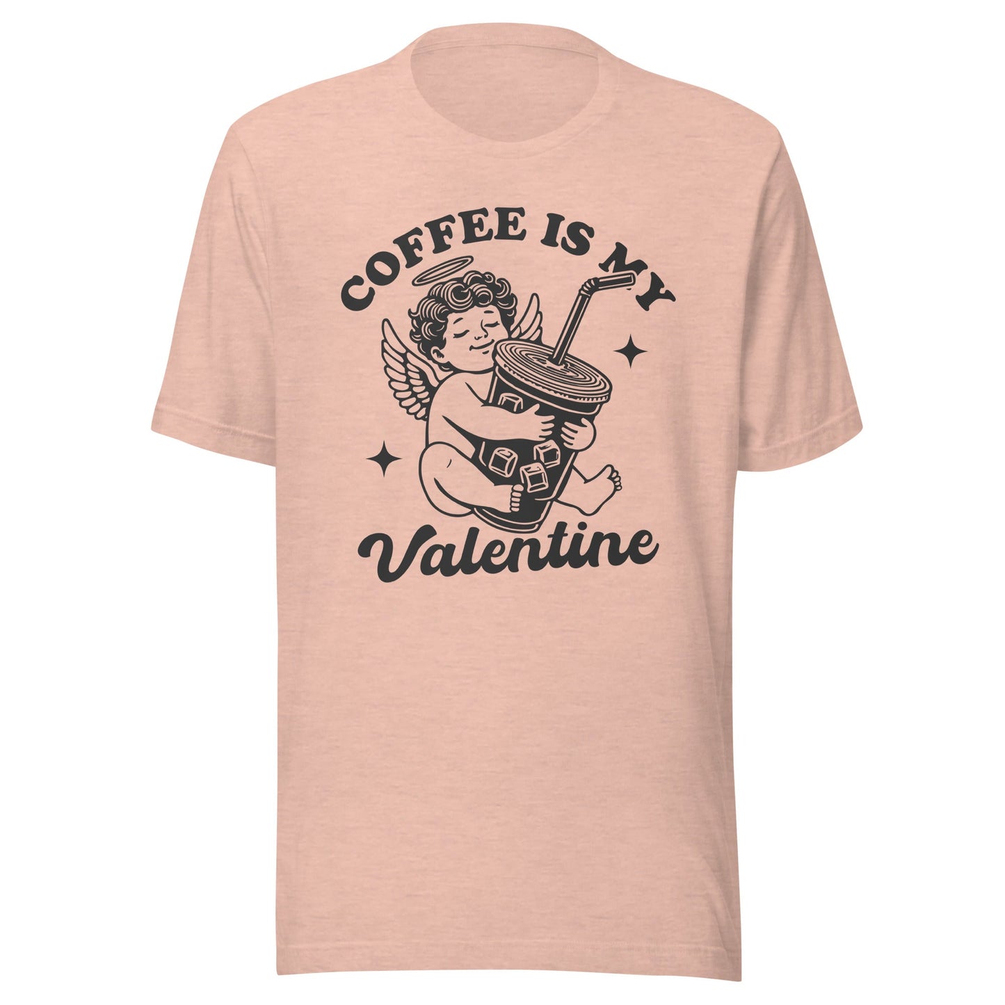 Iced Coffee Is My Valentine (Black) Unisex T-Shirt - Not Your Mama's Fave