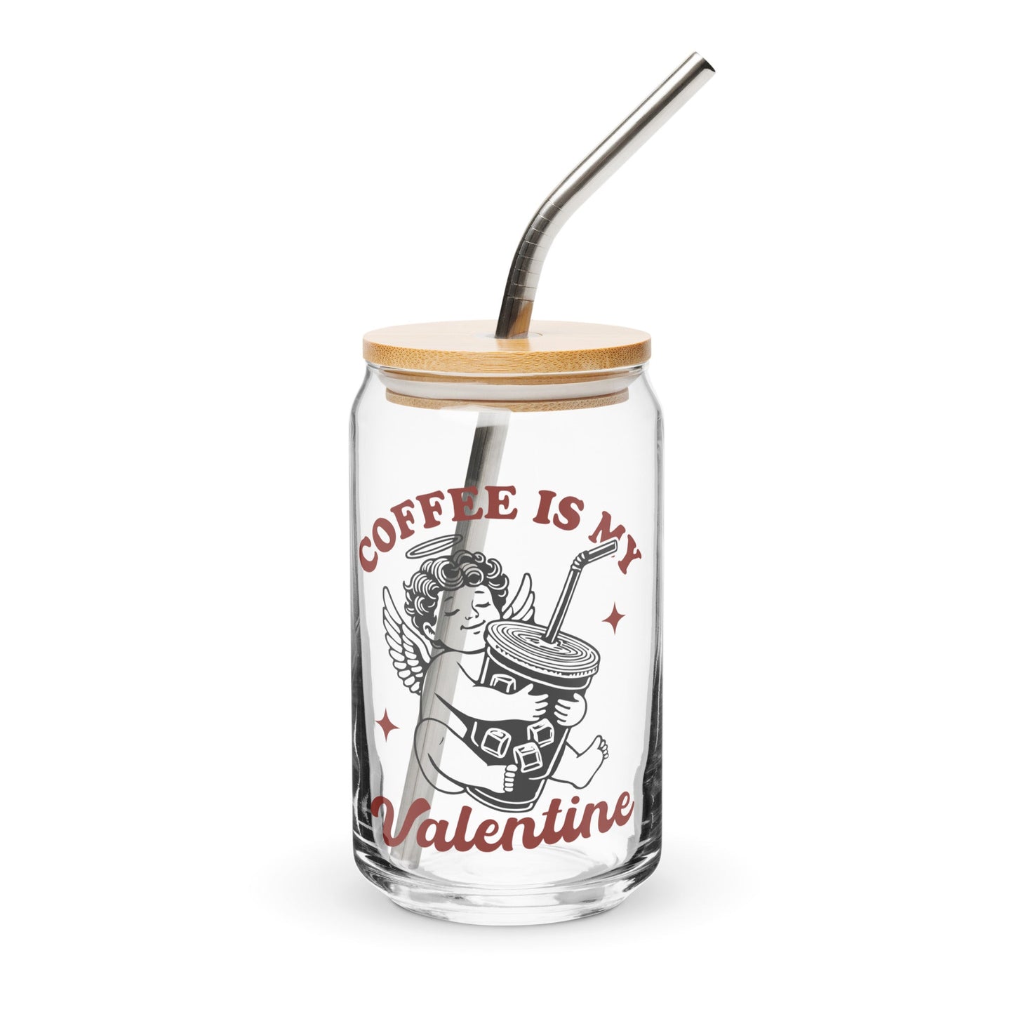 Iced Coffee Is My Valentine Can - Shaped Glass - Not Your Mama's Fave
