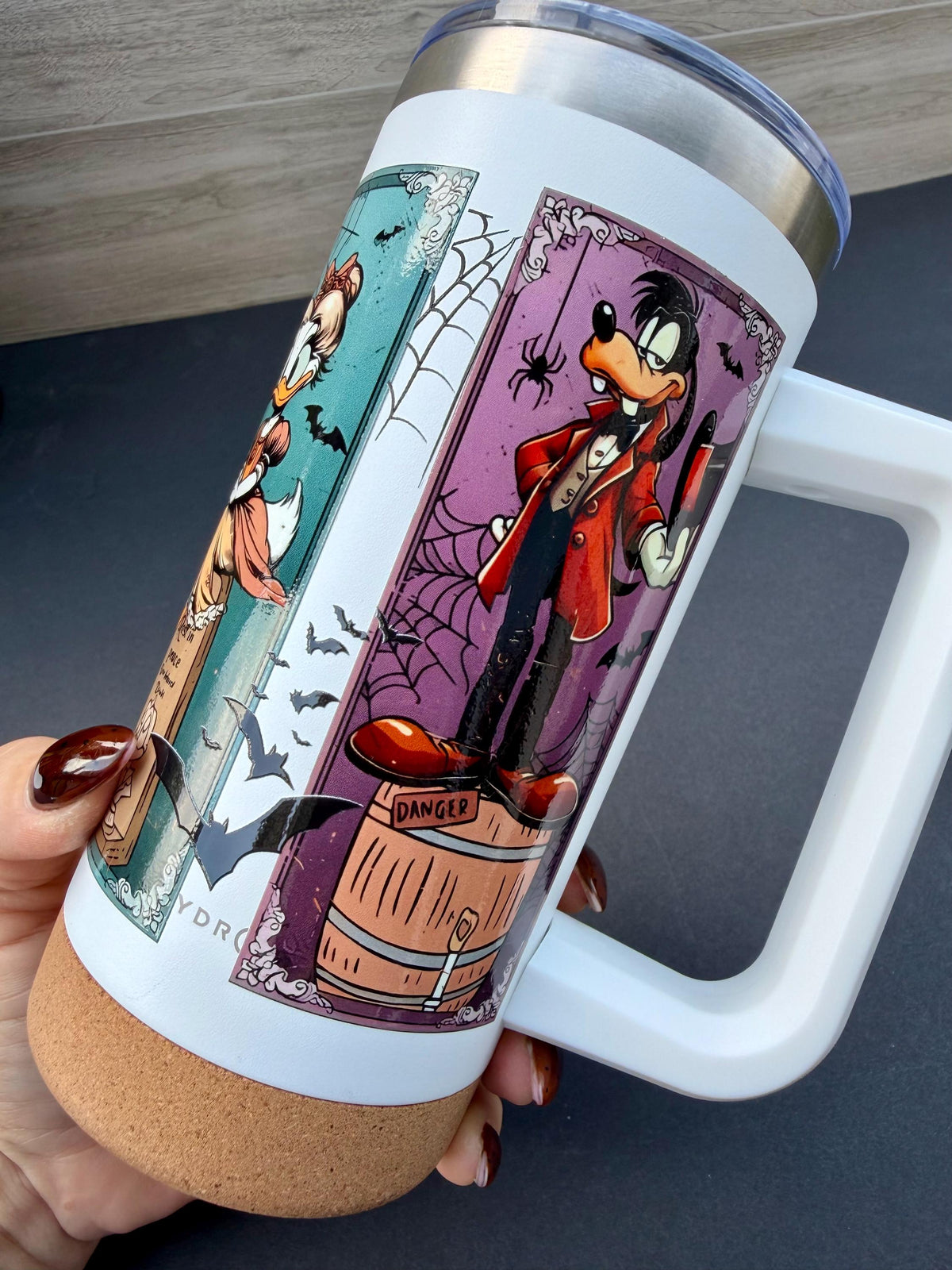 Haunted Mansion Tumbler | Stretching Portraits Coffee Mug | 16 oz HydroSteel Cup | Haunted Mansion Gift | Spooky Halloween Tumbler