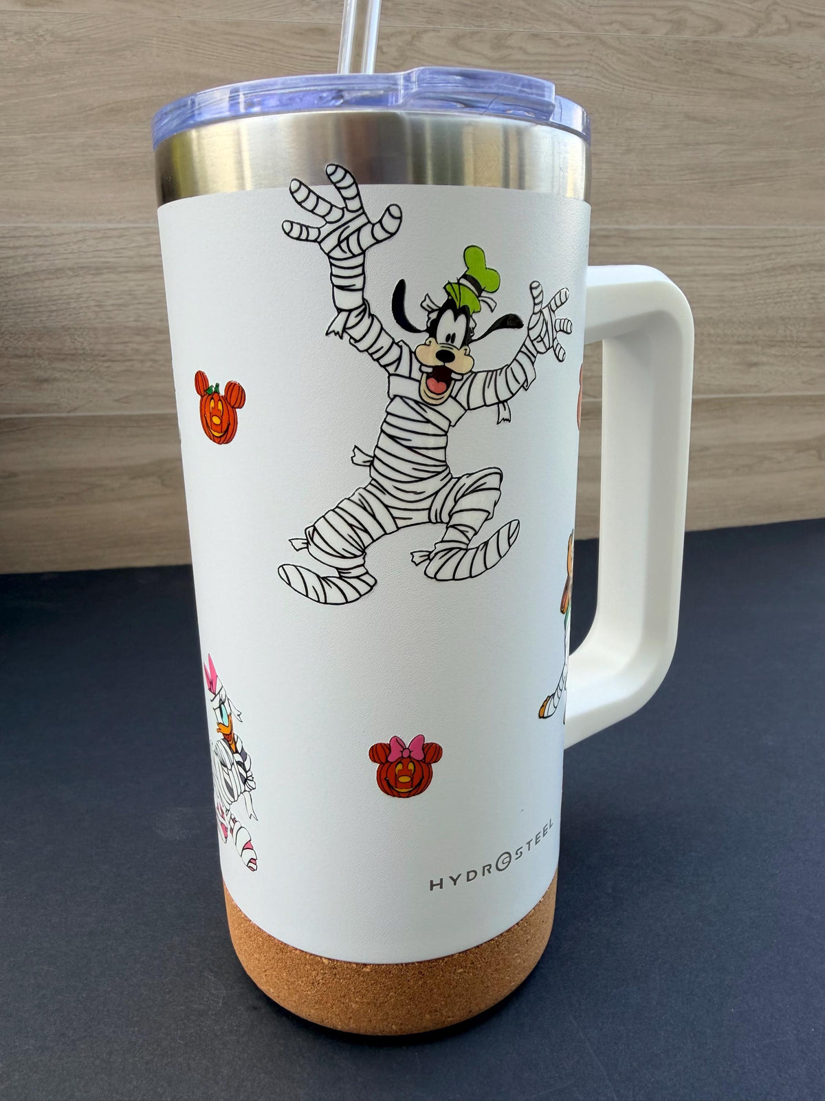 Halloween Mummy Characters & Friends Tumbler 16 oz | Stainless Steel Insulated Cup | Spooky Season Tumbler