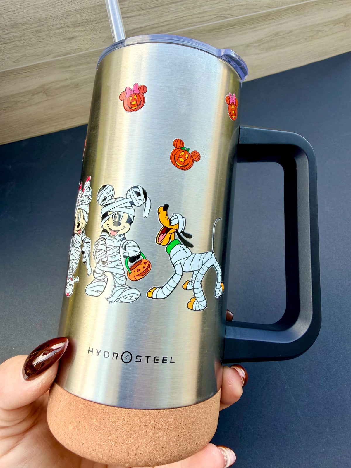Halloween Mummy Characters & Friends Tumbler 16 oz | Stainless Steel Insulated Cup | Spooky Season Tumbler