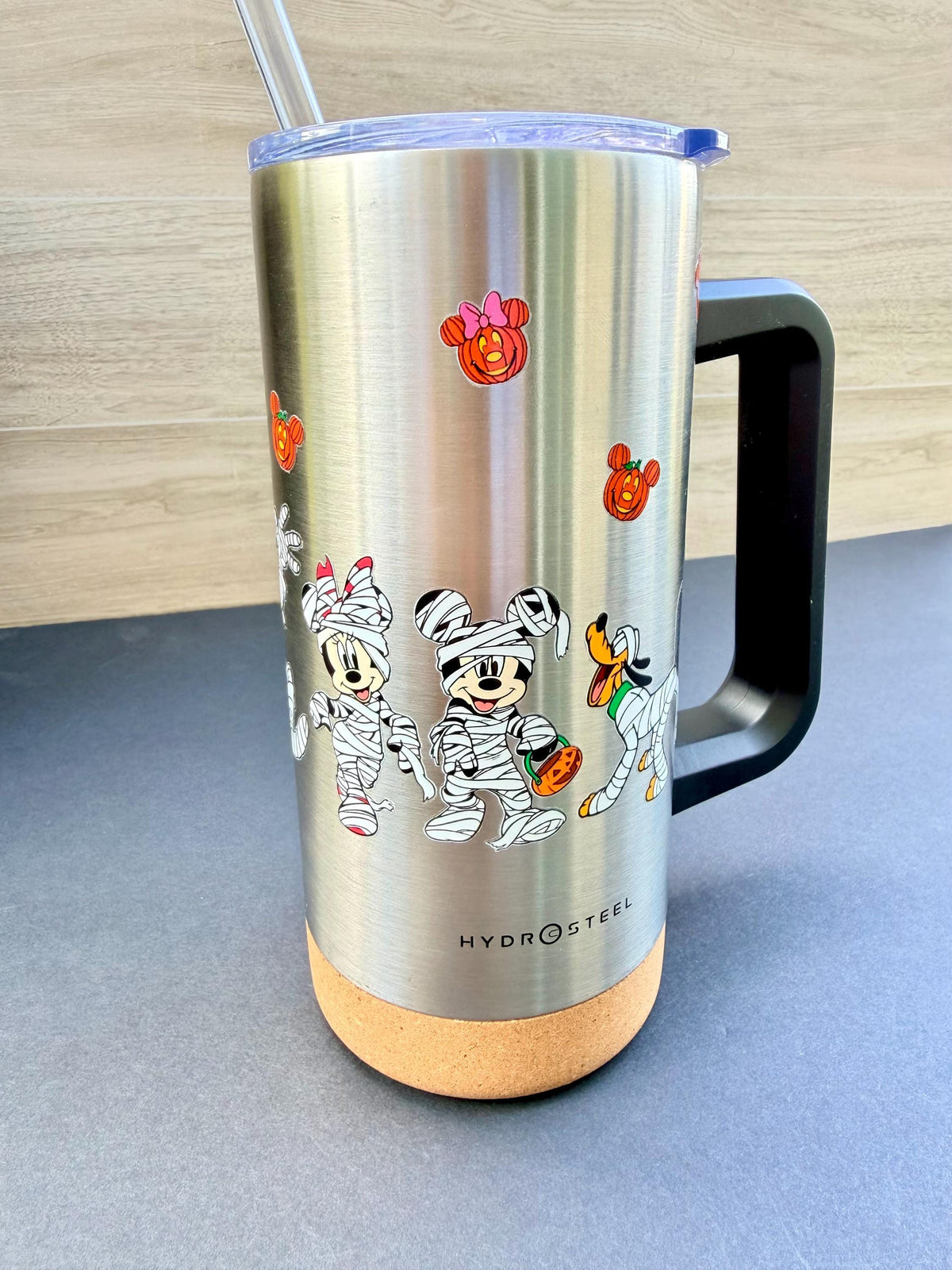 Halloween Mummy Characters & Friends Tumbler 16 oz | Stainless Steel Insulated Cup | Spooky Season Tumbler