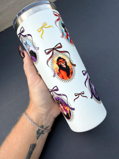 Villains Tumbler 24 oz | Insulated Travel Coffee Cup | Fairytale Inspired Multiple Characters