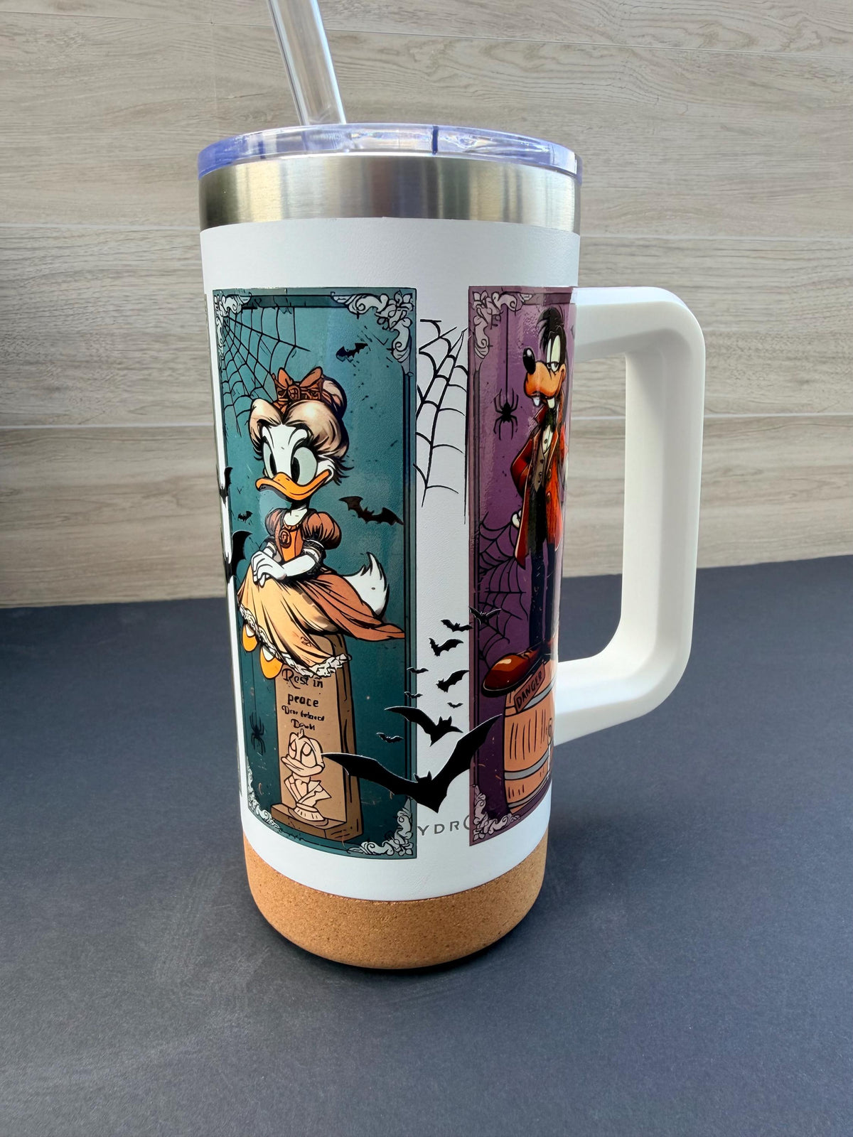 Haunted Mansion Tumbler | Stretching Portraits Coffee Mug | 16 oz HydroSteel Cup | Haunted Mansion Gift | Spooky Halloween Tumbler