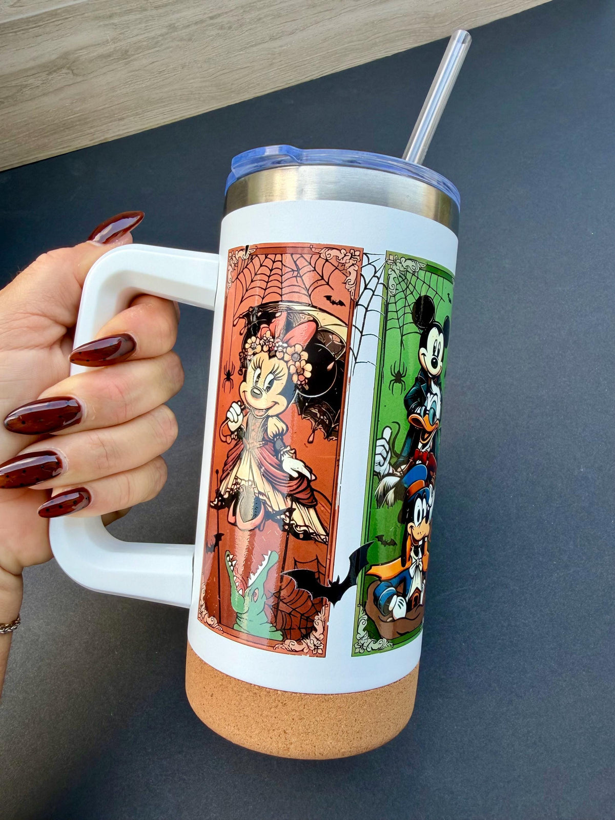Haunted Mansion Tumbler | Stretching Portraits Coffee Mug | 16 oz HydroSteel Cup | Haunted Mansion Gift | Spooky Halloween Tumbler