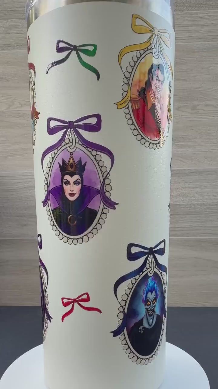 Villains Tumbler 24 oz | Insulated Travel Coffee Cup | Fairytale Inspired Multiple Characters