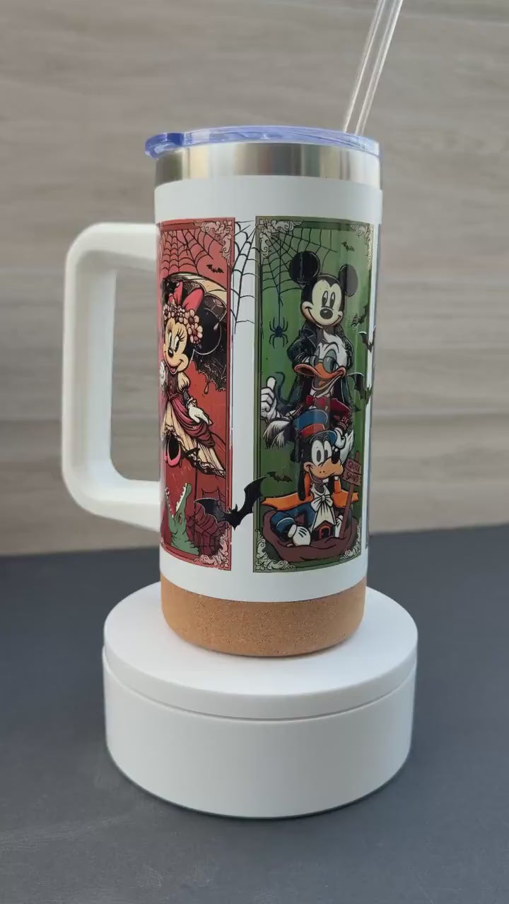 Haunted Mansion Tumbler | Stretching Portraits Coffee Mug | 16 oz HydroSteel Cup | Haunted Mansion Gift | Spooky Halloween Tumbler