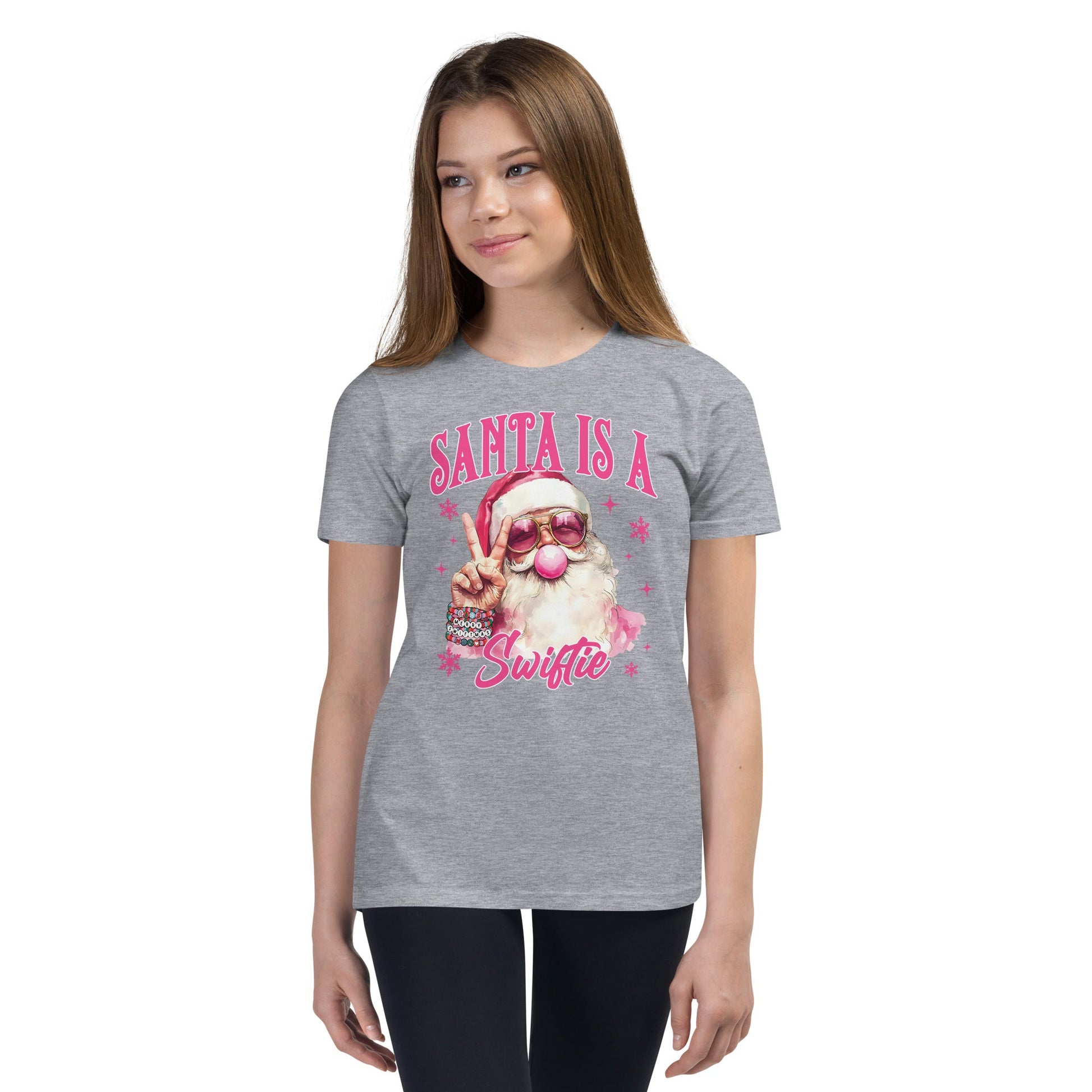 Santa Is A Swiftie Youth Short Sleeve T-Shirt - Not Your Mama's Fave