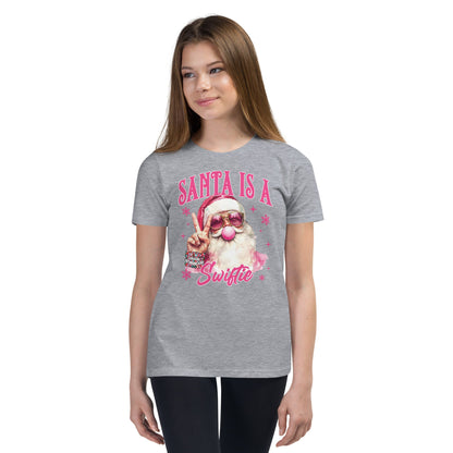 Santa Is A Swiftie Youth Short Sleeve T-Shirt - Not Your Mama's Fave