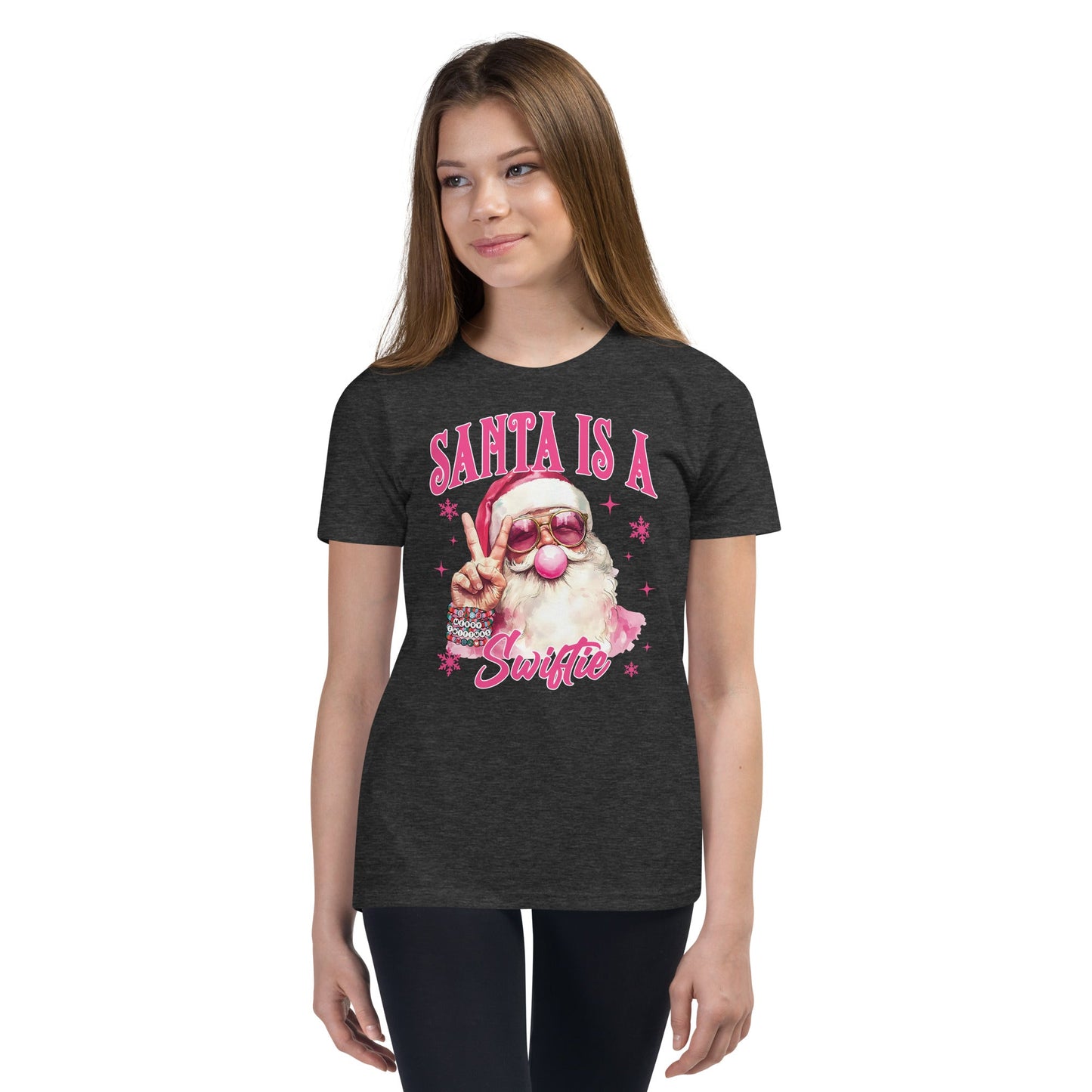 Santa Is A Swiftie Youth Short Sleeve T-Shirt - Not Your Mama's Fave