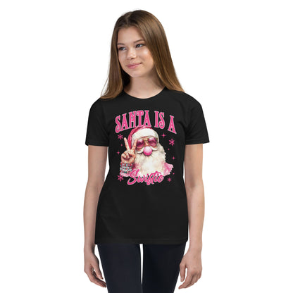 Santa Is A Swiftie Youth Short Sleeve T-Shirt - Not Your Mama's Fave