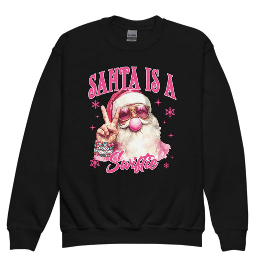 Santa Is A Swiftie Youth Sweatshirt - Not Your Mama's Fave