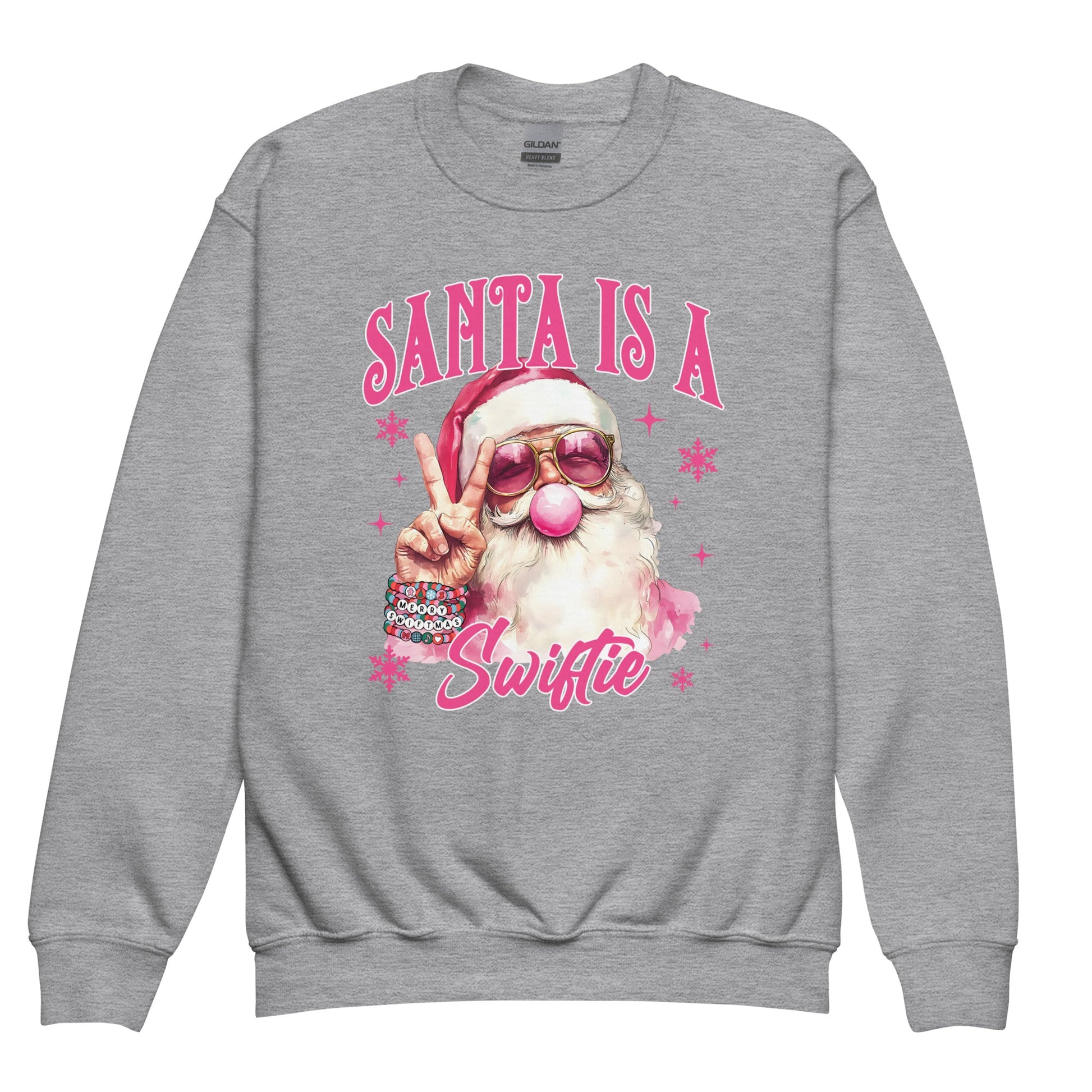 Santa Is A Swiftie Youth Sweatshirt - Not Your Mama's Fave