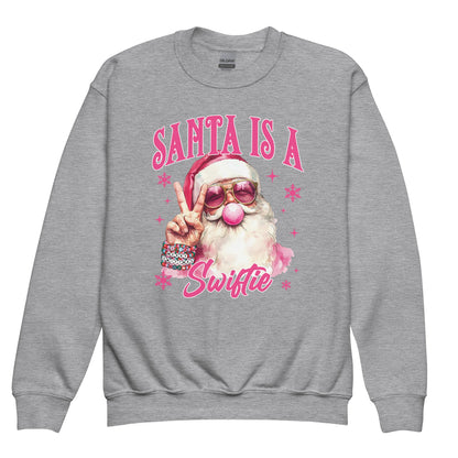 Santa Is A Swiftie Youth Sweatshirt - Not Your Mama's Fave