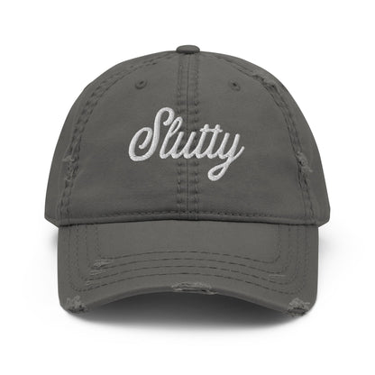 Slutty Distressed Dad Hat - Not Your Mama's Fave