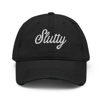 Slutty Distressed Dad Hat - Not Your Mama's Fave