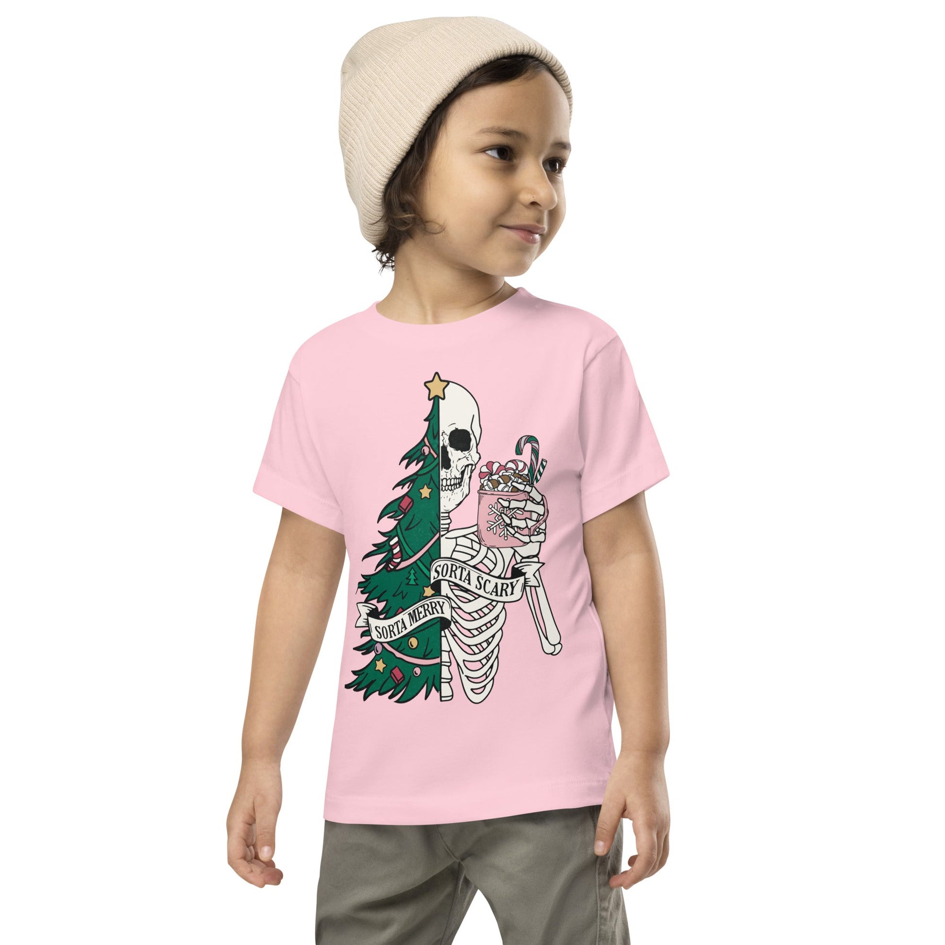 Sorta Merry Sorta Scary Toddler Short Sleeve Tee - Not Your Mama's Fave