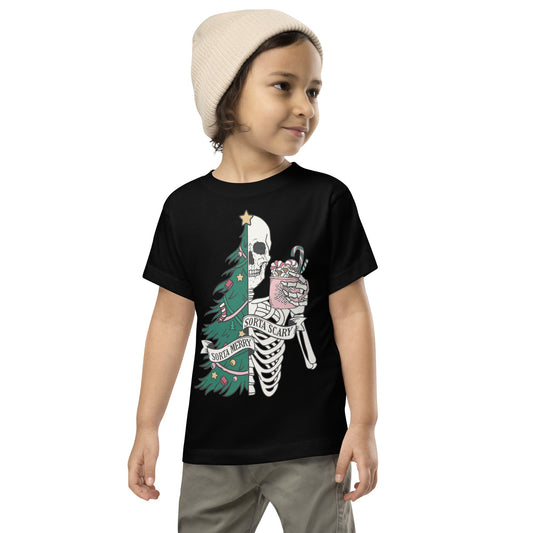 Sorta Merry Sorta Scary Toddler Short Sleeve Tee - Not Your Mama's Fave