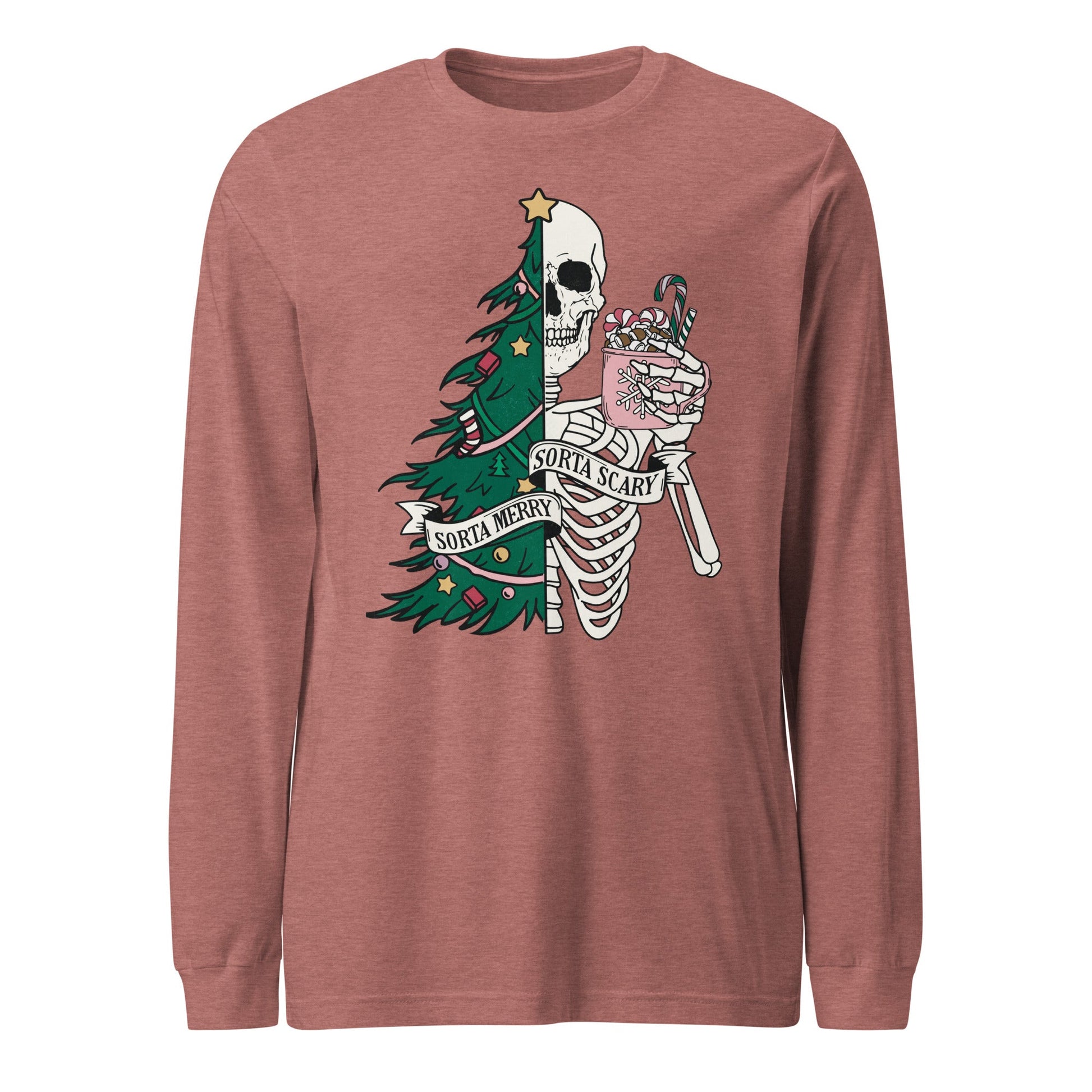 Sorta Merry, Sorta Scary Unisex Long Sleeve Tee - Not Your Mama's Fave