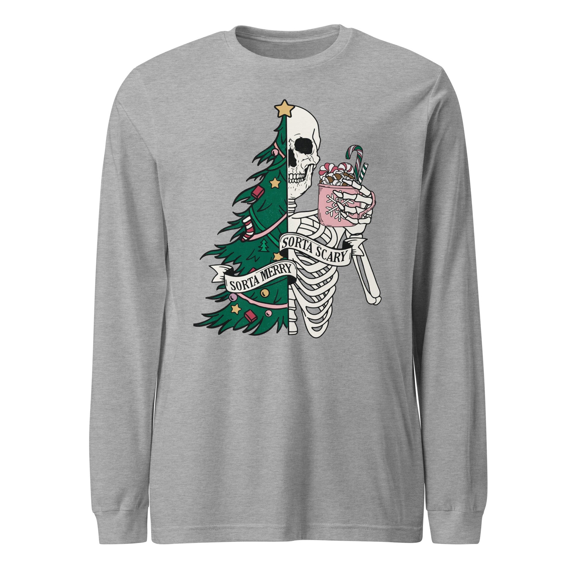 Sorta Merry, Sorta Scary Unisex Long Sleeve Tee - Not Your Mama's Fave