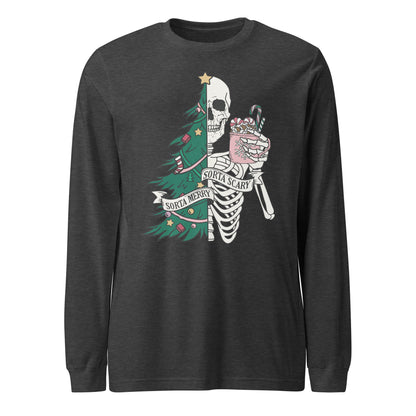 Sorta Merry, Sorta Scary Unisex Long Sleeve Tee - Not Your Mama's Fave