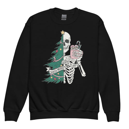 Sorta Merry Sorta Scary Youth Sweatshirt - Not Your Mama's Fave