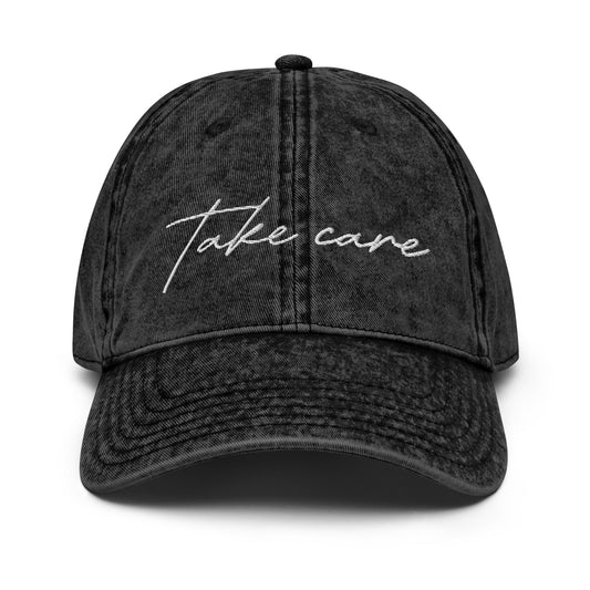 Take Care Vintage Cotton Cap - Not Your Mama's Fave
